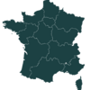 Un dessin d'une carte de la France